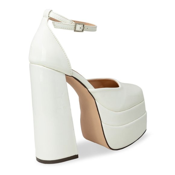 Platform Chunky Heels for Women, with Block Heel and Ankle Strap Design - Picture 2 of 4